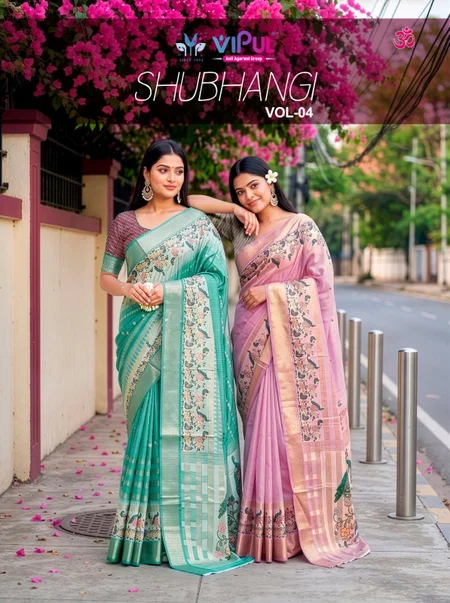 Shubhangi Vol 4 By Vipul Soft Silk Printed Saree
